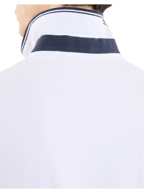 polo uomo cotone piquet stretch bianco FAY | NPMB250144STDWB001
